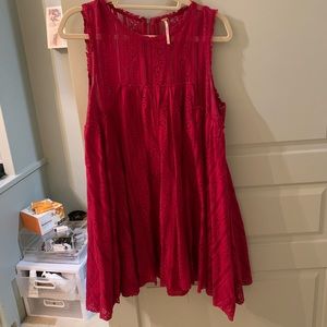 Red Lace Free People Dress